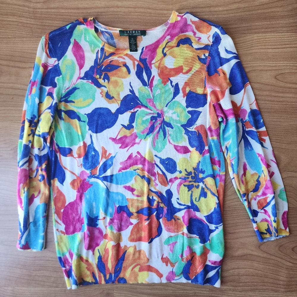 Lauren Ralph Lauren SWEATER Floral M